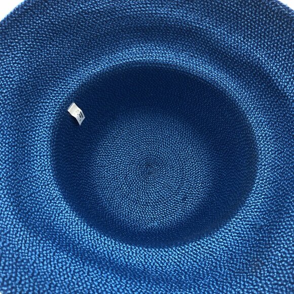 Vintage Blue Cloche Hat 100% Polypropylene | Made in Taiwan | Coastal Grandma